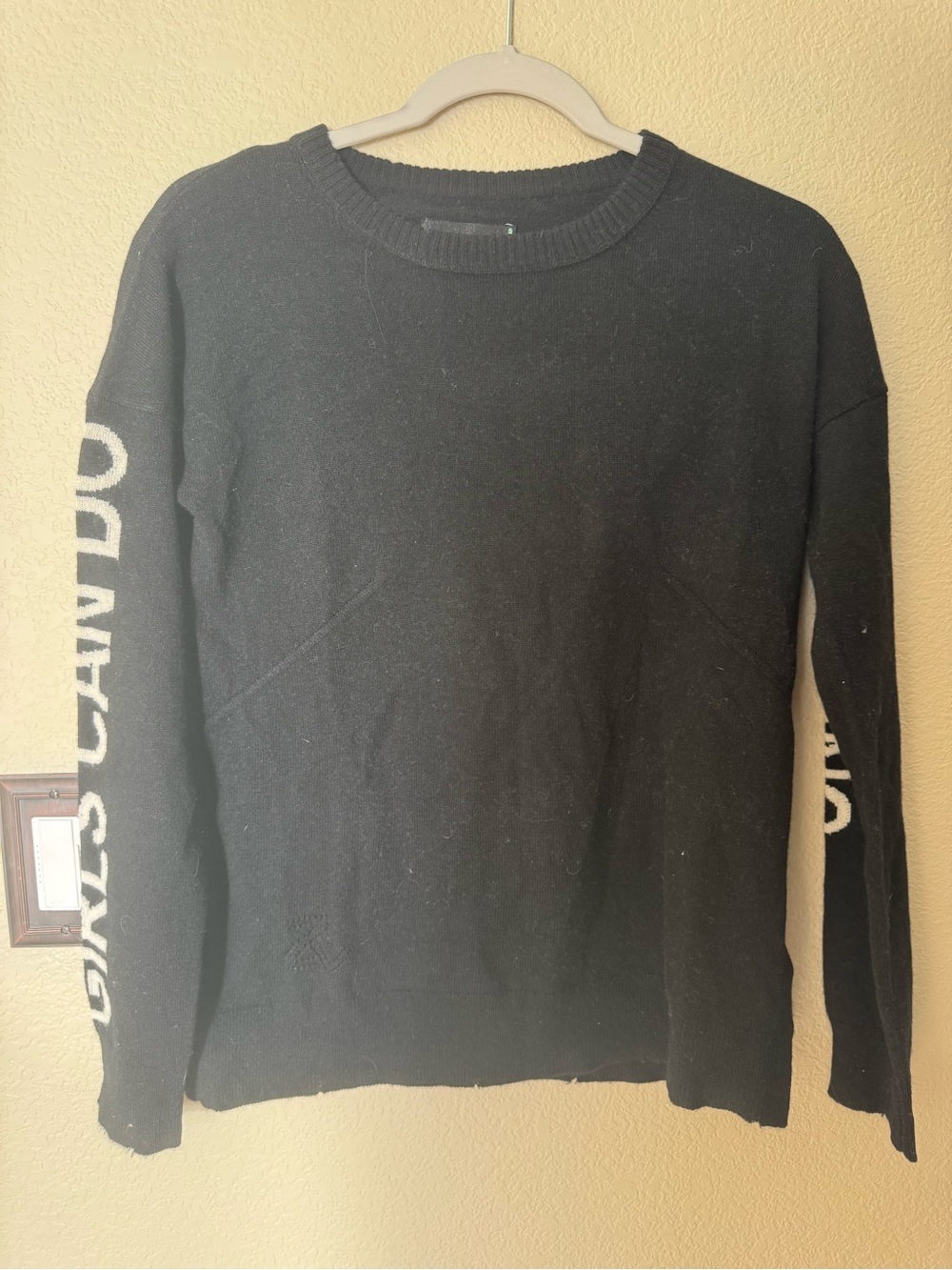 Zadig & Voltaire Gaby Girls Can Do Anything sweater - black cashmere small